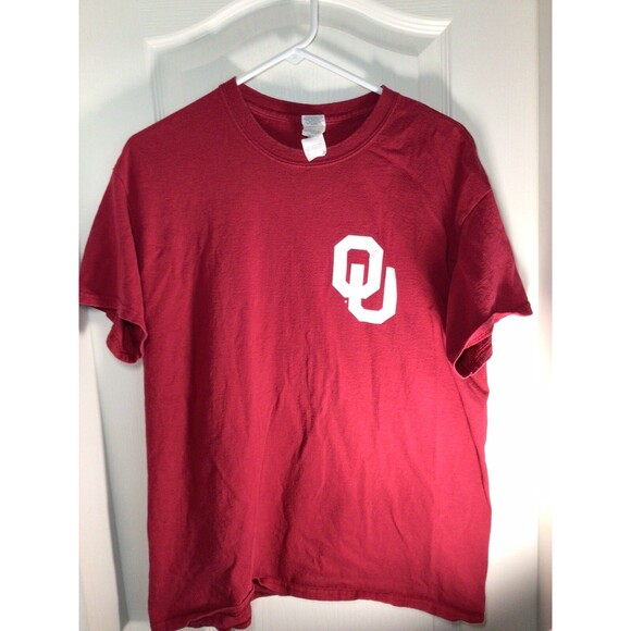 Oklahoma Sooners OU Boomer Sooner Wagon Large Red T-Shirt - Picture 1 of 15